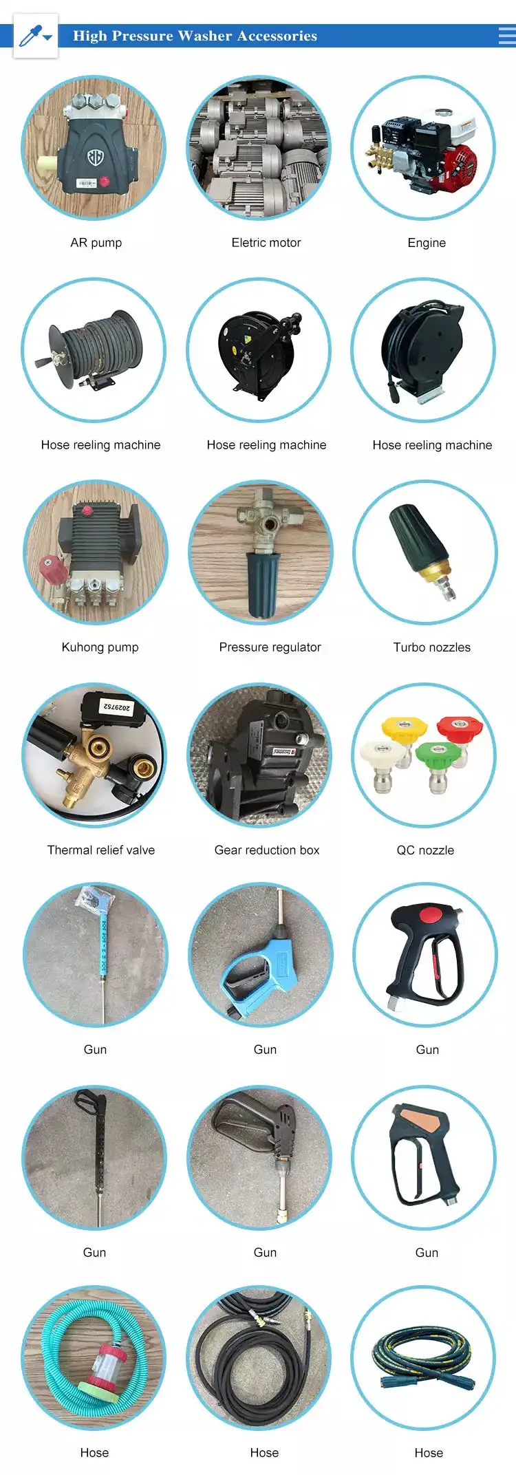 high pressure washer cleaing machine accessory